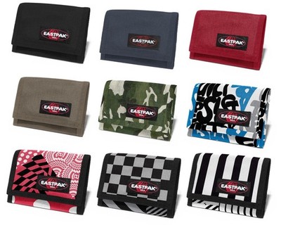 Eastpak Crew Stoff dreifach faltbare Reisebrieftasche Karten/Münze Reißverschlussfach (9 Farben)