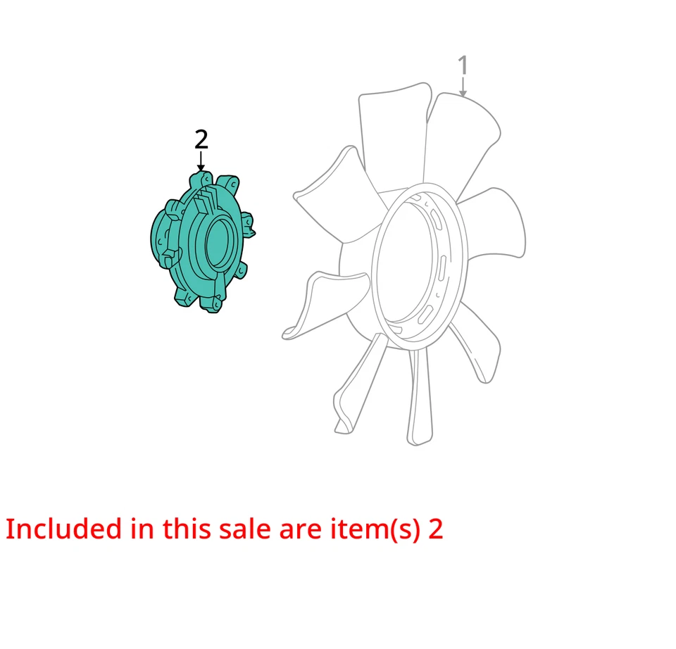 01-11 Ford Ranger 2,3 L embrague ventilador 110 k OEM LKQ Foto 4 de 4