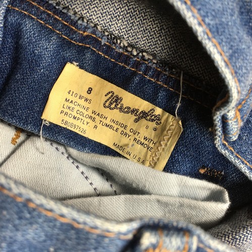 Vintage Wrangler Jeans Boys 8 Blue USA Distressed 1990s Denim Pants - Picture 5 of 10