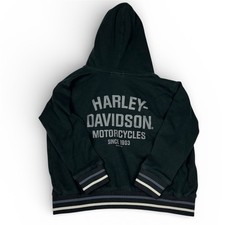 Harley Davidson Good Used Condition Kid s Graphic Hoodie Black Cotton Size 4-5