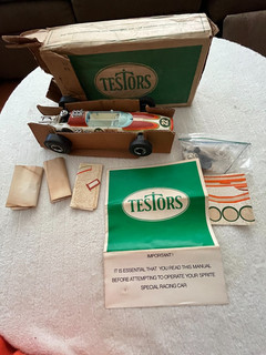 VINTAGE 1970 TESTORS USA GAS POWERED INDY 500 TETHER SPRITE RACE CAR w/BOX