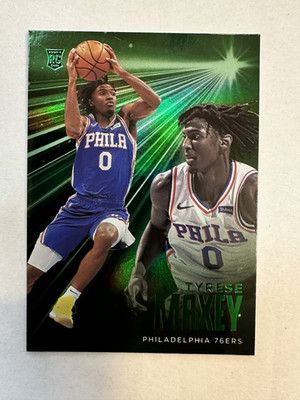 Tyrese Maxey 2020-21 Chronicles E-Motion Green RC #208 76ers SP NM or better