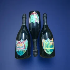 3 DOM PERIGNON JEAN MICHAEL BASQUIAT 1.5 DISPLAY EMPTY BOTTLE MAGNUM