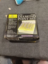 50 THK Diamond coated rotary grinding points jewelry lapidary burr burs GRIT 120