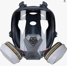 Parcil FFR-100 Industrial Full Face Respirator Gas Mask (2) A2P3 Bayonet Filters