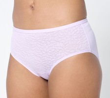 Maya J Women's Plus Sz Panties 1X Softest Jacquard &amp; Micro Hipster Purple