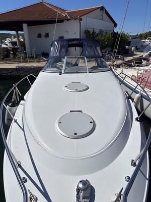 Motorboot Kajütboot Chris Craft 30 crowne weiß/blau 9,00 m - 3,00 m