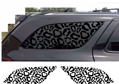 (2) Leopard Cheetah Print Decal Rear windows fits Dodge Durango 2011-2020 Side 