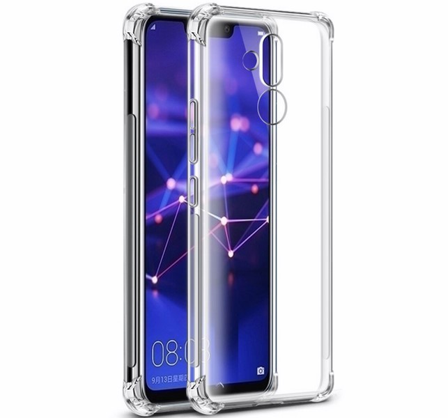 Funda In Gel Tpu Anti-Shock Trasparente Per Huawei Mate 20 Lite
