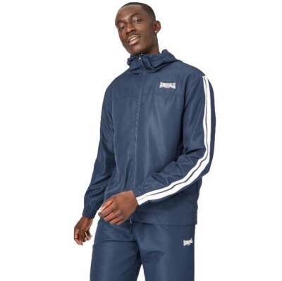Lonsdale Herren Woven Kapuzen Jacke Windjacke Gr. S XL Hoody  Dunkelblau neu