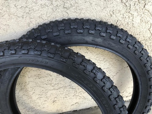2 TIRES BLACK 18X2.125 BMX KIDS BICYCLE DURO BIKE TIRE 18" Knobby COMP3 - Picture 2 of 2