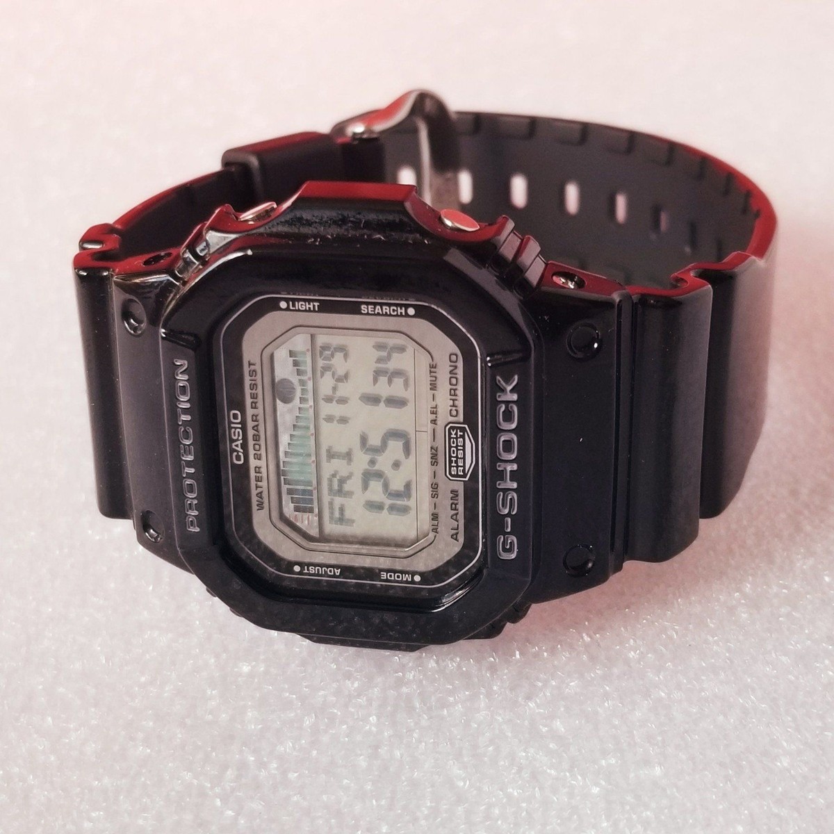Casio G-SHOCK White Glx-5600 G-lide Mens Watch Tide Surfer