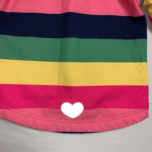 Girls Rainbow Jacket Coat 4T Hooded Windbreaker Fleece Lined Windproof Softshell - Picture 8 of 15