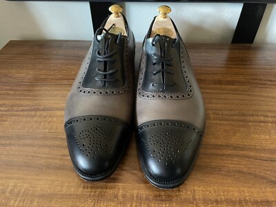 Edward Green Canterbury - Black & Cloud Antique Calf Oxfords Edward Green Canterbury - Black & Cloud Antique Calf Oxfords