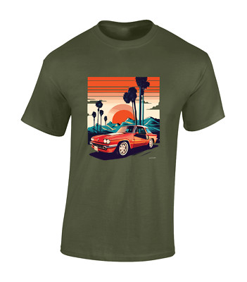 AUTO SONNENUNTERGANG HERREN T-SHIRT COOL SUPER CAR RACING DESIGN KLASSIKER SOMMER GESCHENK TOP