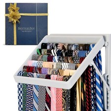 Tie and Scarf Organizer, Battery-Free Organizer, Holds 60 Ties and Scarves, E...