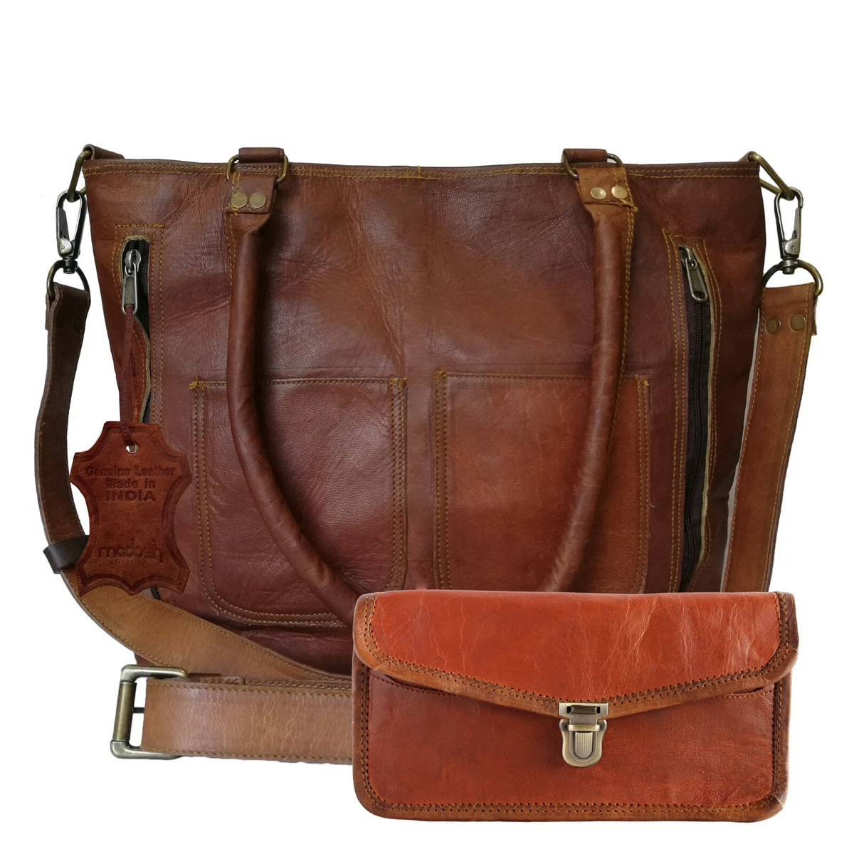 Genuine leather satchel best sale handbags