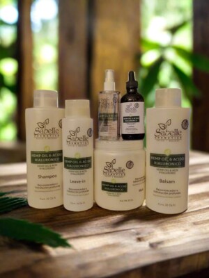 Sabelle Hemp Oil and Hyaluronic Acid Deep Hydration Hair Care Kit, 6-Steps