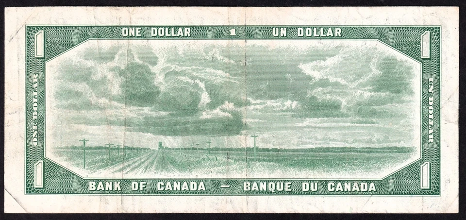 Canada 1954 $1 One Dollar Devils Face Banknote Coyne - Towers G/A 989920 - Image 2 of 2