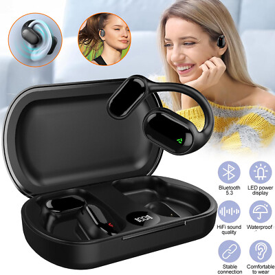 Open Ear Bluetooth Kopfhörer Air Conduction Ohrhörer Sportkopfhörer LED Anzeige