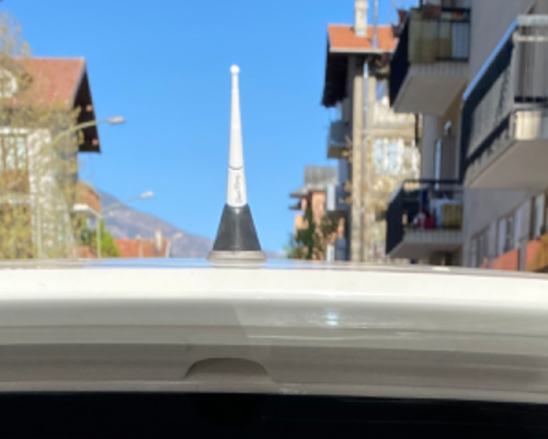 SMART FORTWO FORFOUR ANTENNA AUTO BIANCA SIMONI RACING 9 CM 8V WHITE ASR01W CAR - Foto 3 di 4