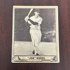 1940 Play Ball High # Card Joe Kuhel #185 Chicago White Sox Superman Ad On Back
