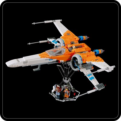 Aufsteller abgewinkelt + Schlitze für Lego 75273 Poe Dameron's X-wing Fighter (A1061)