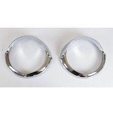 Cadillac headlight ring chrome bezels hood driver and passenger set head light 