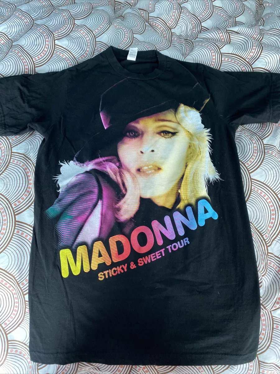 Madonna Sticky And Sweet Tour Official T Shirt Mens Black Small