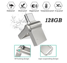128GB USB 3.0 Flash Drive Dual Drive Type-C Thumb Drive Mini Memory Stick LOT
