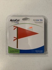 Brand New AccuCut SlimLine Die “Pep Rally Pennant” #40130 Sealed