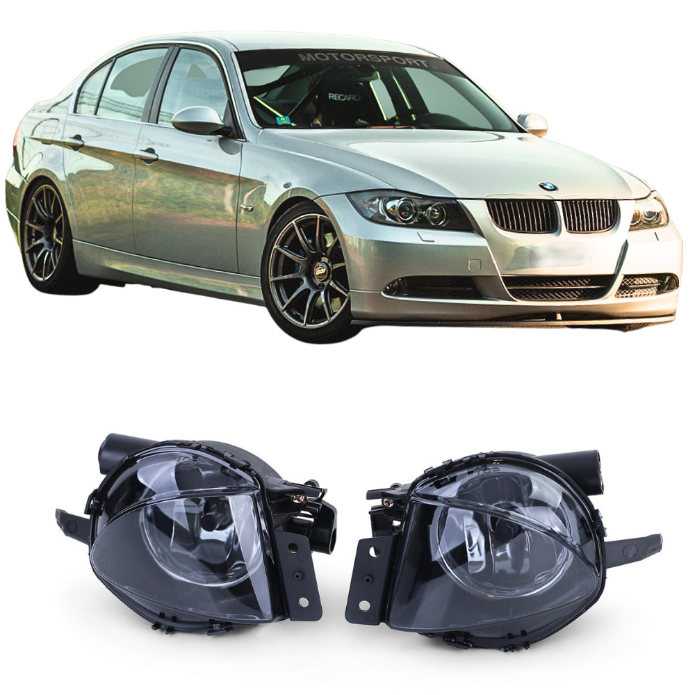 Phares antibrouillard HB4 finition cristal haut de gamme pour BMW E90 E91 Phase 1