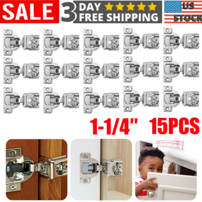 15x 1-1/4'' Overlay Soft Close 105 Degree 2 Cam Press in Face Frame Cabinet Hinge