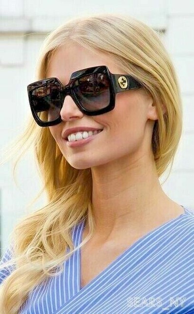 gucci square black sunglasses