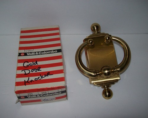 Large Valli & Colombo SOLID BRASS Door Knocker 804, made in Italy