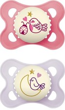 MAM Night Pacifiers 2 Pack 1 Sterilizing Pacifier Case MAM Pacifiers 0-6 Mth