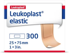Leukoplast Elastic Fabric Adhesive Latex Free Bandages Strip 1" X 3" (300 in Box
