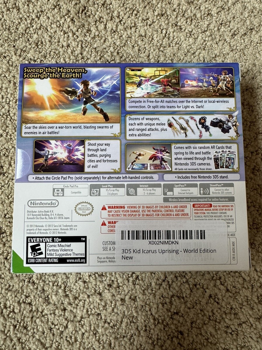 稀少品 新品 未開封 3DS KID ICARUS UPRISING北米版 Amazon.com: Kid Icarus: Uprising : Video Games
