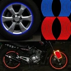 16pcs 8mm Motorbike Car Reflective Rim Tape Wheel Sticker Trim Motorcycle NEW