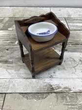 SOPORTE DE LAVADO DE CAMPO VINTAGE CON MUEBLES DE LAVABO PARA CASA DE MUÑECAS