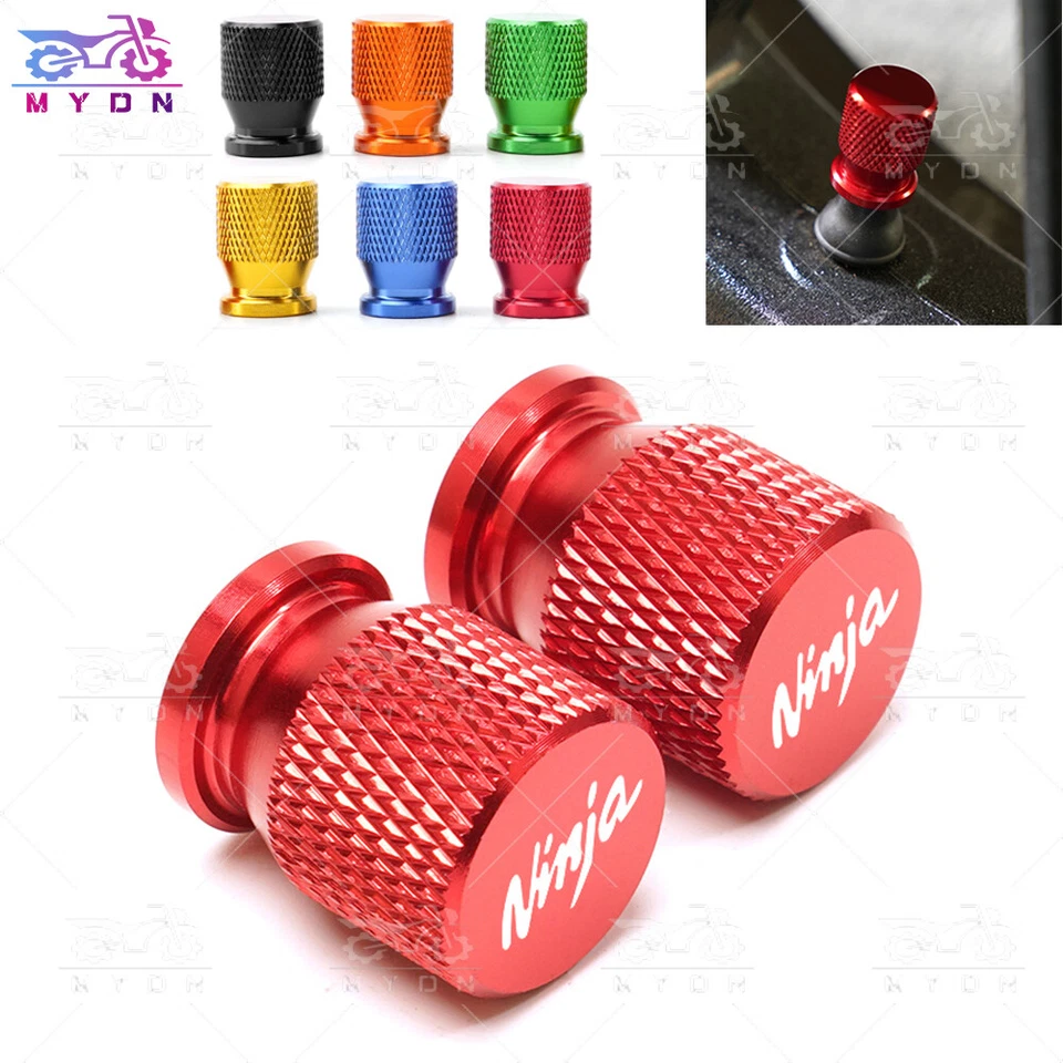 Cubierta de vástago de puerto de aire para válvula de neumático para Kawasaki Ninja ZX6R/7R/9R/10R/12R ZX14R Foto 2 de 4