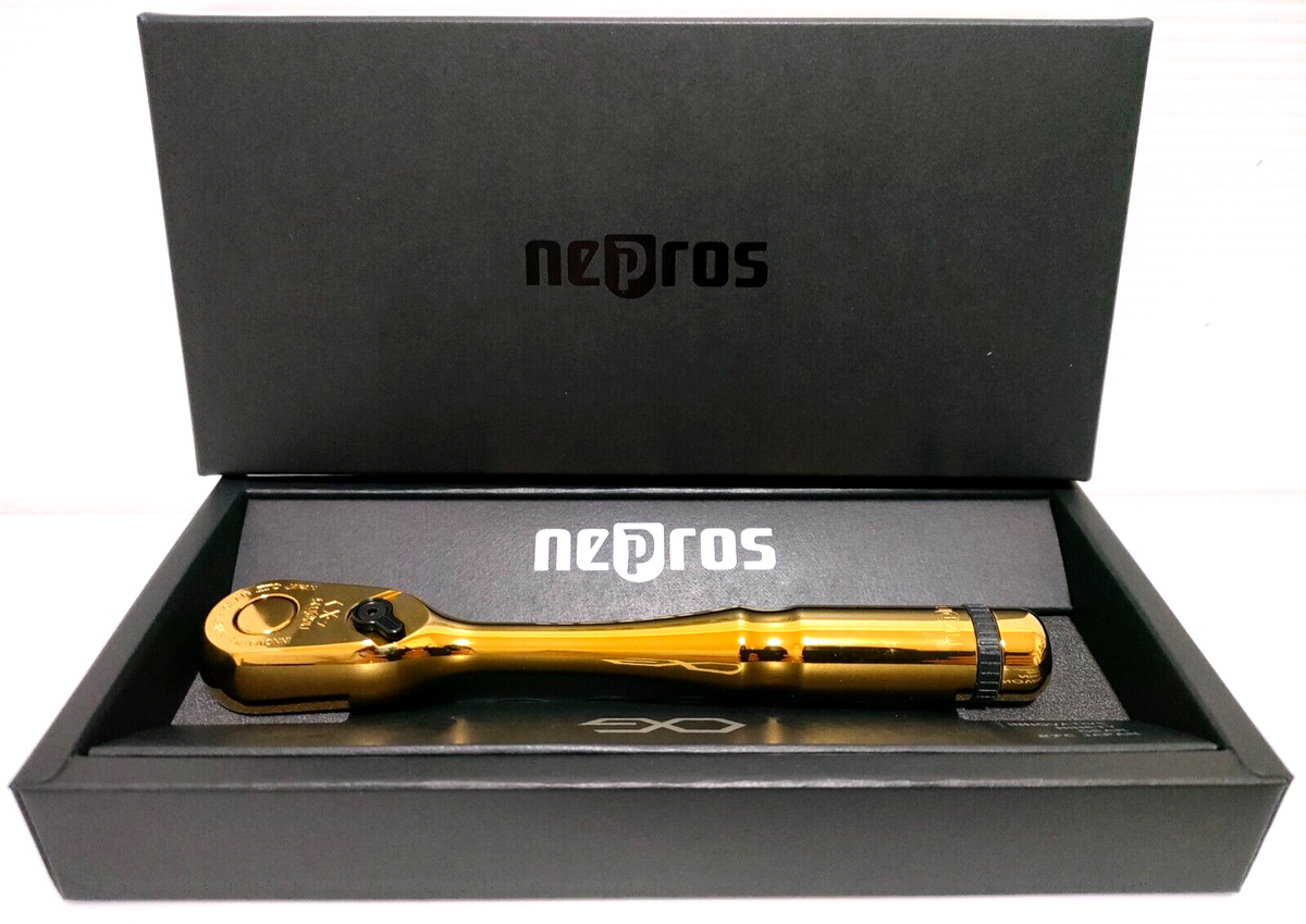 KTC NEPROS 9.5sq iP RATCHET HANDLE NBR390GL 3/8 Gold 7.08in KTC NEPROS 9.5sq iP RATCHET HANDLE NBR390GL 3/8 Gold 7.08in
