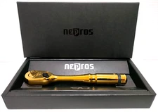 KTC NEPROS 9.5sq iP RATCHET HANDLE NBR390GL 3/8 Gold 7.08in 0.6lb Kyoto Tool