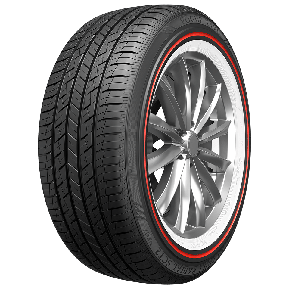 275/55R20 Vogue Tyre CUSTOM BUILT RADIAL SCT2 RED STRIPE RED/WHITE