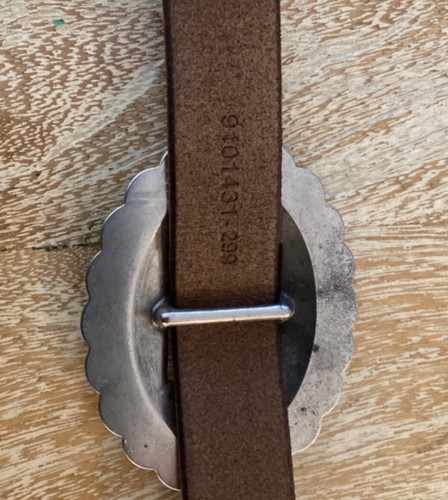 RALPH LAUREN VINTAGE CONCHO BROWN LEATHER BELT - Picture 8 of 8
