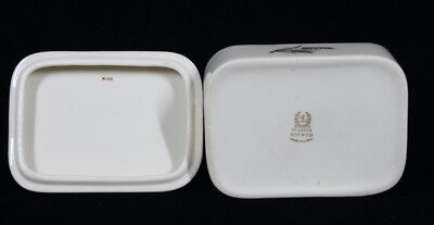 RARE! LENOX WHEAT OFF-WHITE W/ GOLD TRIM CIGARETTE / TRINKET BOX 3033 W-333  MINT