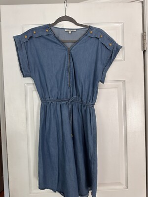 Blue Chambray Front Zip Speed Control New York Size M