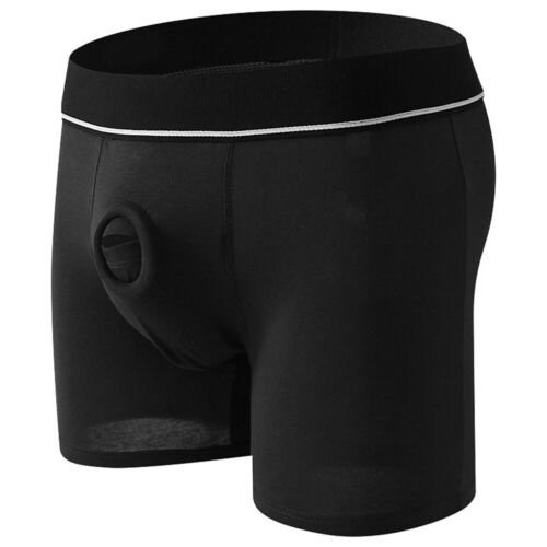 Herren Unterhose Open Pouch Loch Boxershorts Cockring Baumwolle Unterwäsche Boxershorts - Bild 9 von 45