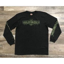 Harley Davidson Boise Idaho Mens Large Double Sided Long Sleeve Shirt