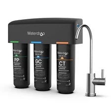 Waterdrop TSB 3-Stage High Capacity Under Sink Water Filter, Reduces PFAS/PFOA